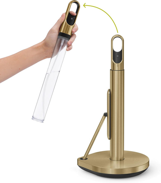 simplehuman Towel Holder + Spray – Gold Finish