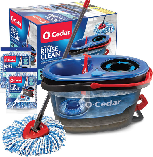 O-Cedar RinseClean Spin Mop System + 2 Heads
